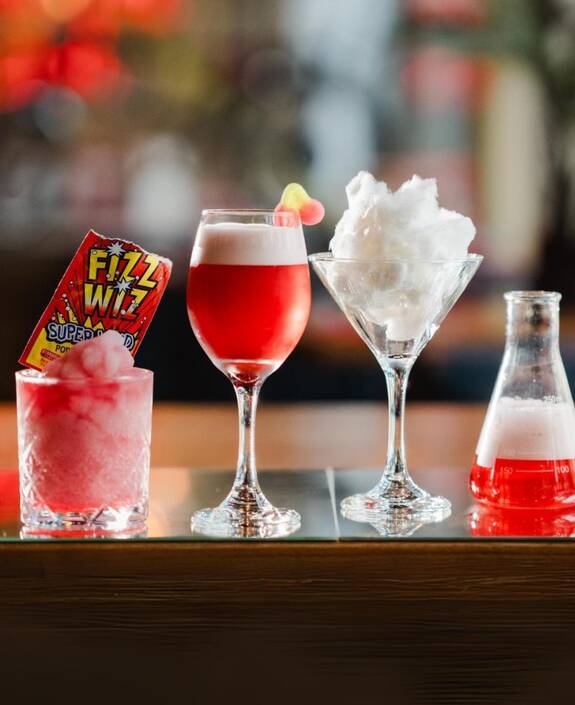 TGI Fridays favourite cocktails on a table