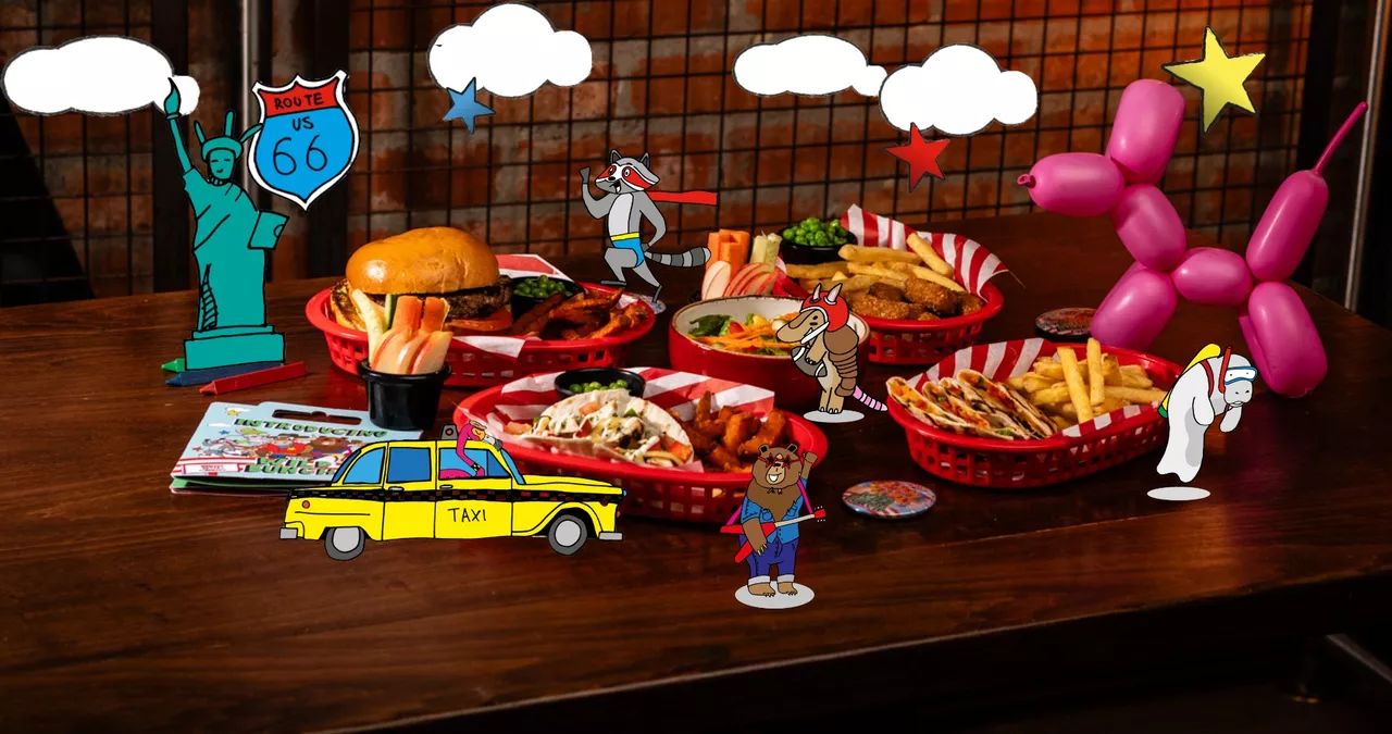 kids food menu options on table