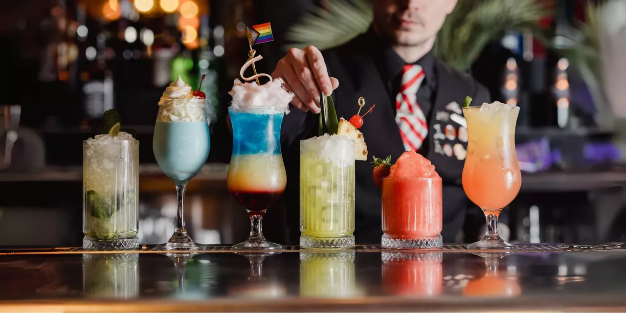 collection of cocktails on counter