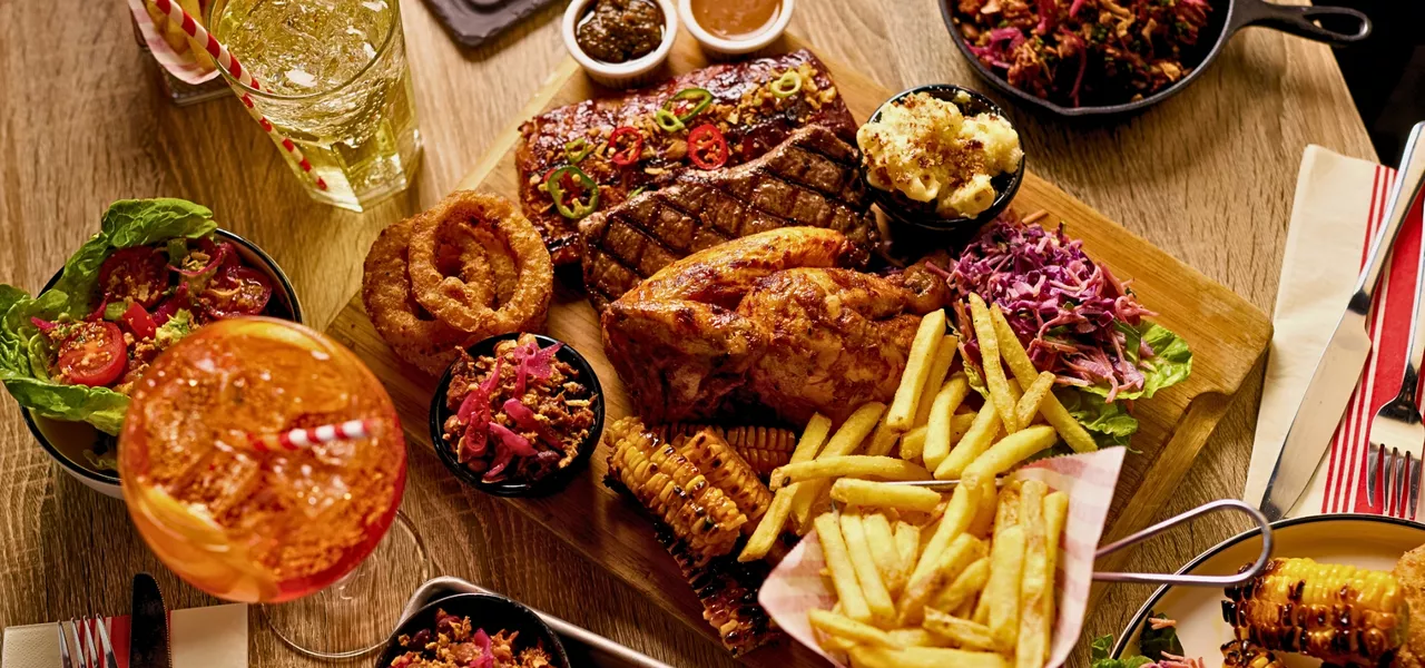 Meat selection of dishes
