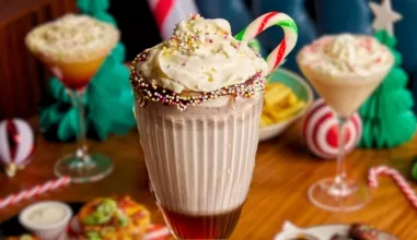 Candy Cane Sundae Shake