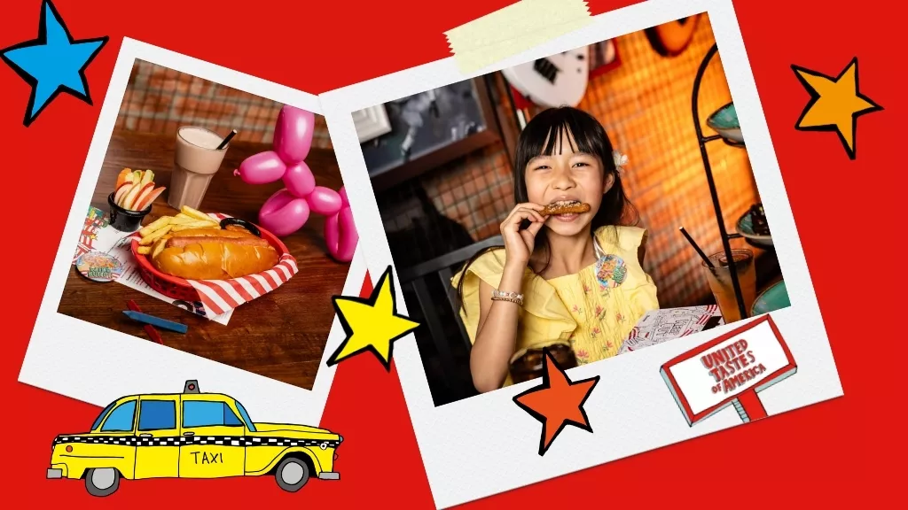 Polaroids of kids food and kid eating