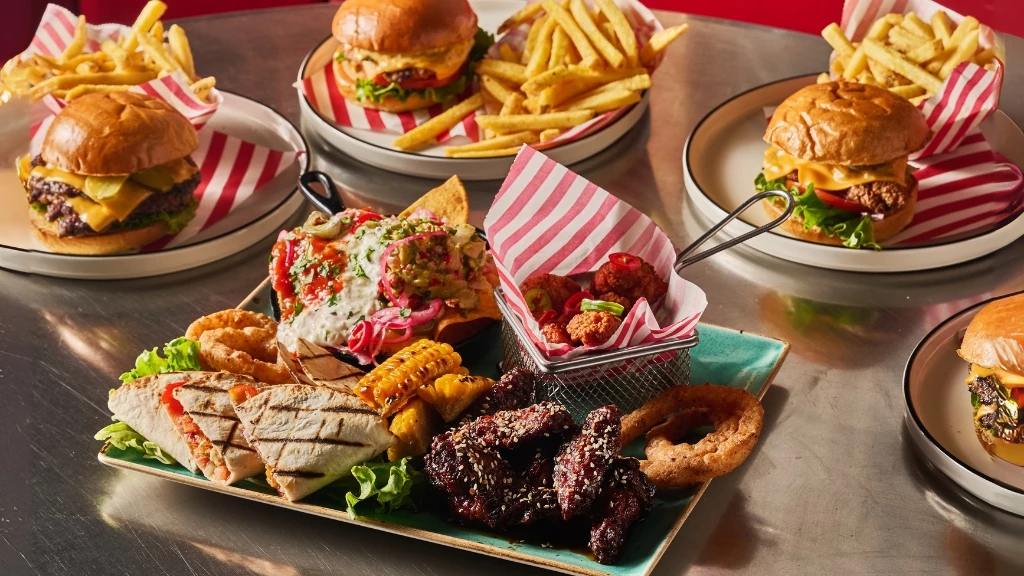 grand slam platter and burgers
