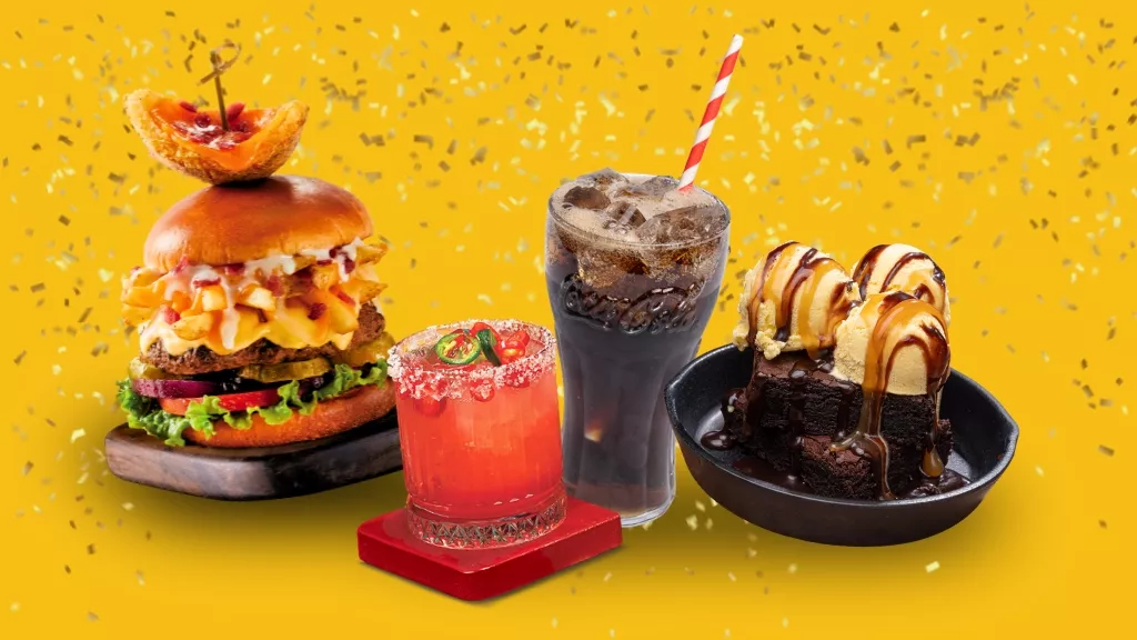 selection of food and drinks