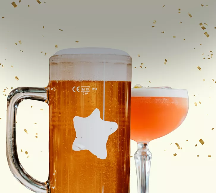beer and cocktail