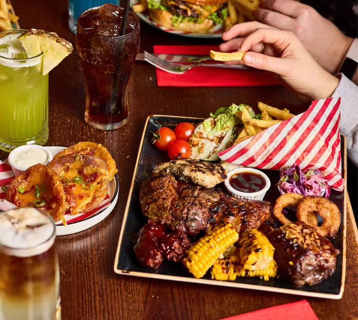 plates of food on a table
